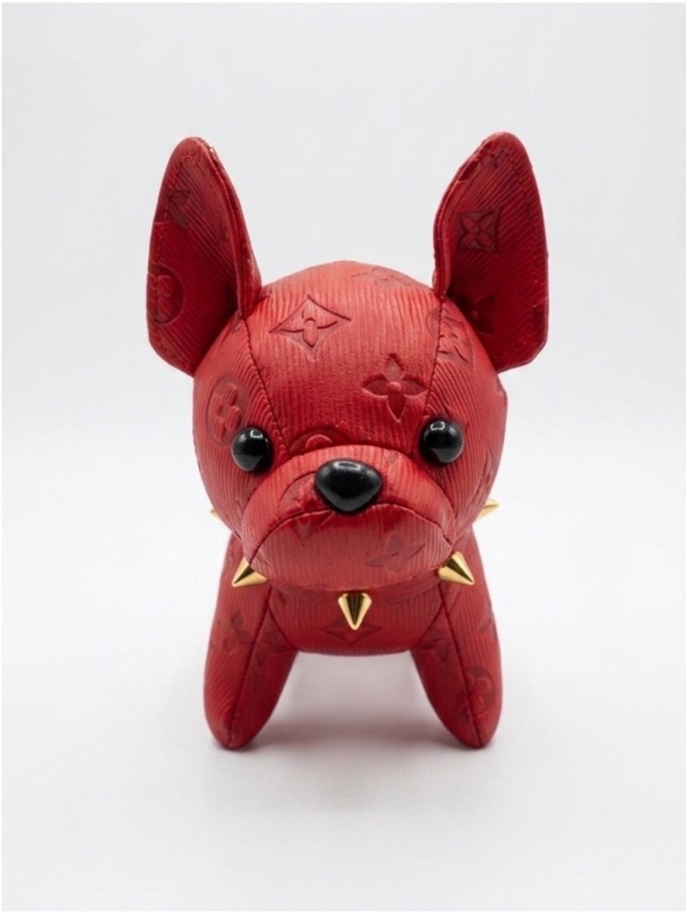 Epi Leather Red Frenchie Key chain bag charm adorable